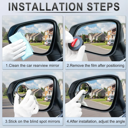 WIDE ANGLE BLIND SPOT MIRRORS – ELIMINATE BLIND SPOTS & DRIVE SAFELY WITH 360° HD WIDE VIEW