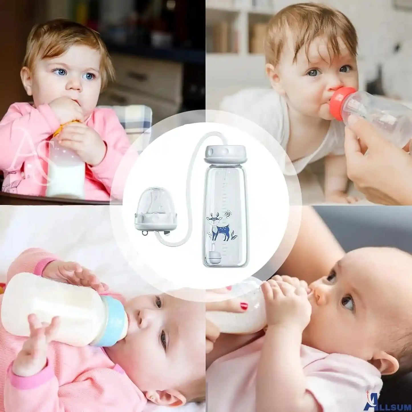 Hands-Free Anti-Colic Baby Feeding Bottle | BPA-Free 240ml