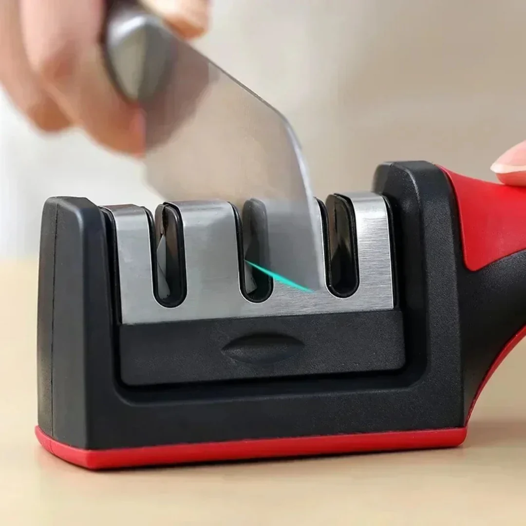 3-STAGE KNIFE SHARPENER – REPAIR, SHARPEN & POLISH DULL KNIVES IN SECONDS