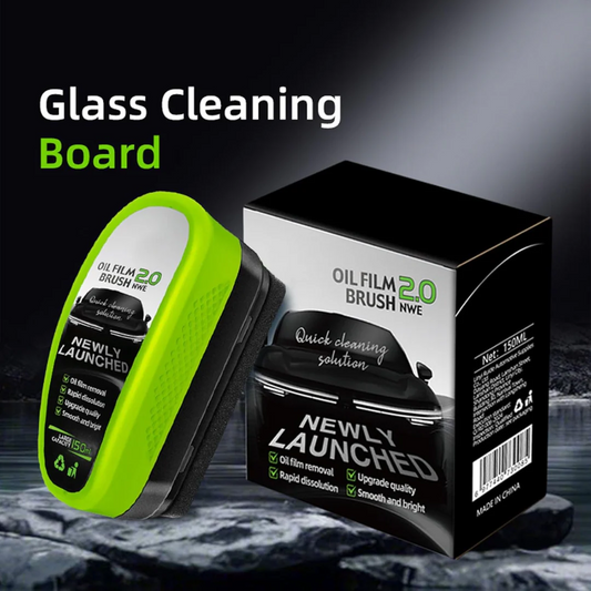 POWERFUL GLASS CLEANING BOARD – REMOVE OIL FILM, RESTORE CRYSTAL CLEAR VISION & WATER-REPELLENT PROTECTION