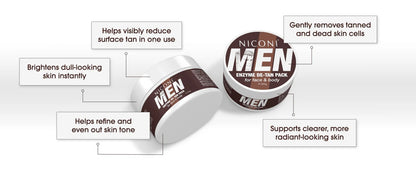 Niconi Men & Women Enzyme De-Tan Pack For Face & Body (300g)