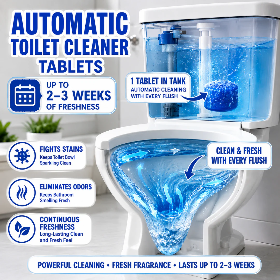 Automatic Toilet Cleaning Tablets – Long-Lasting Freshness - IMPORTED
