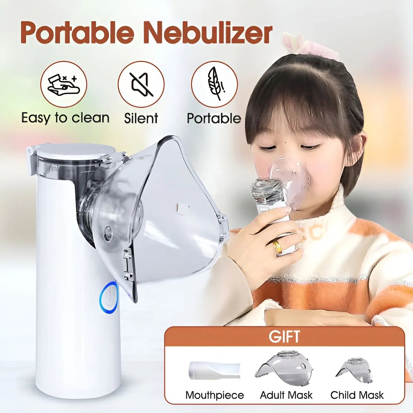 Portable Mesh Nebulizer Machine for Adults and Kids