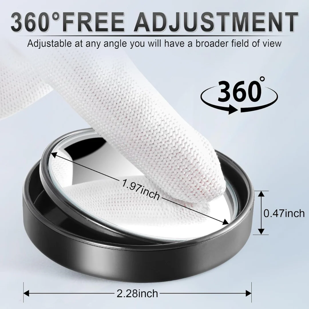 WIDE ANGLE BLIND SPOT MIRRORS – ELIMINATE BLIND SPOTS & DRIVE SAFELY WITH 360° HD WIDE VIEW