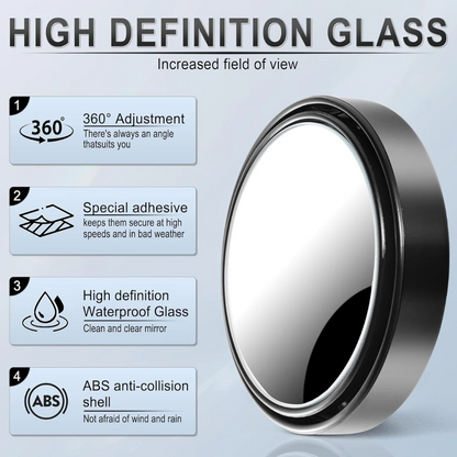 WIDE ANGLE BLIND SPOT MIRRORS – ELIMINATE BLIND SPOTS & DRIVE SAFELY WITH 360° HD WIDE VIEW