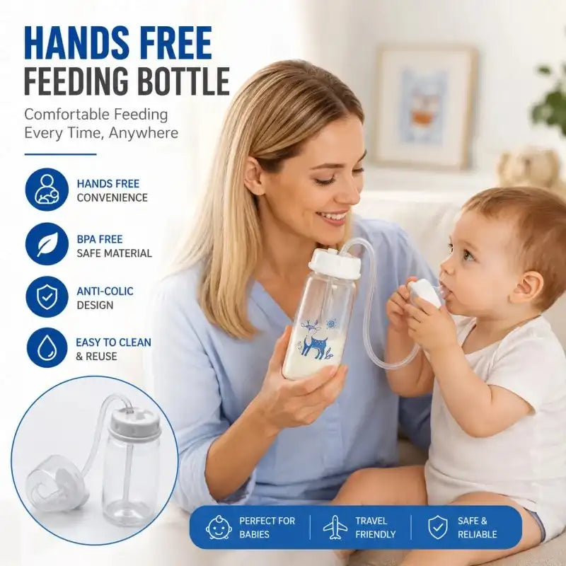 Hands-Free Anti-Colic Baby Feeding Bottle | BPA-Free 240ml