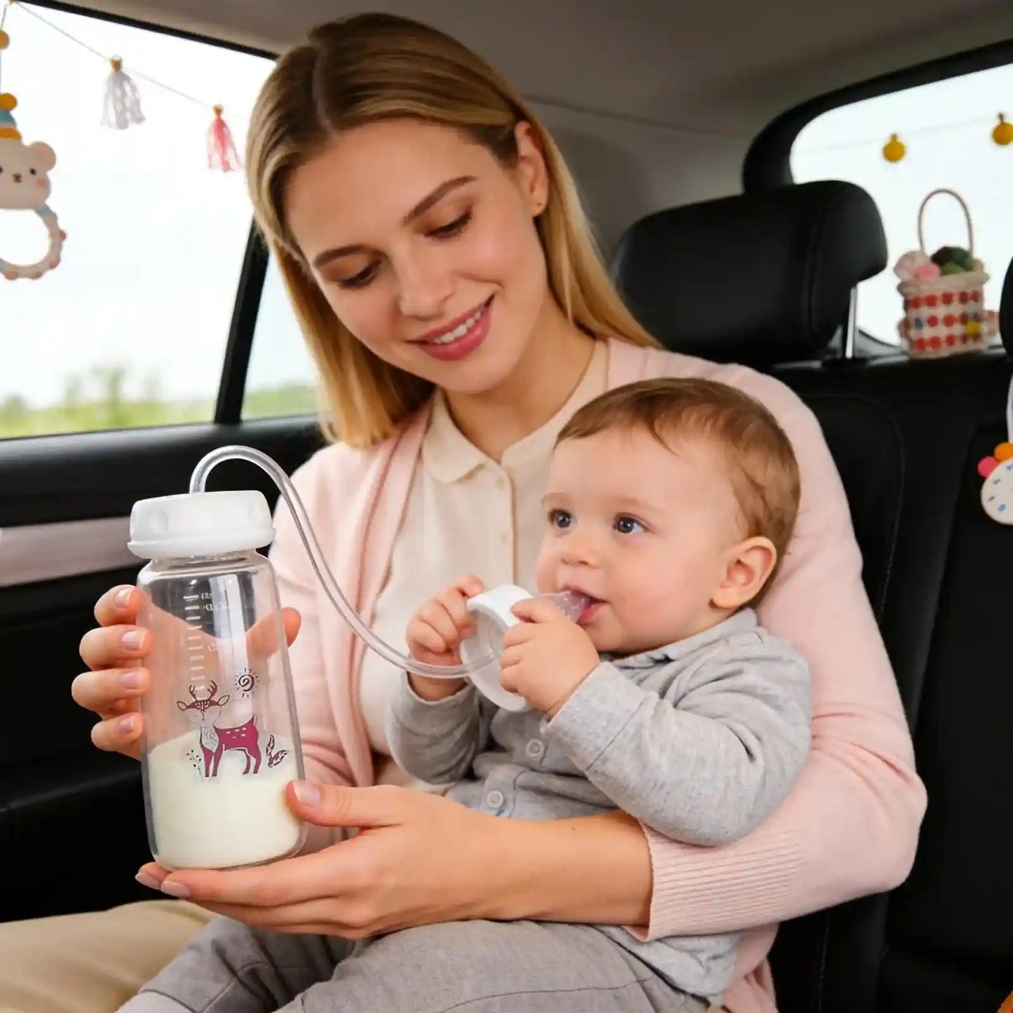 Hands-Free Anti-Colic Baby Feeding Bottle | BPA-Free 240ml