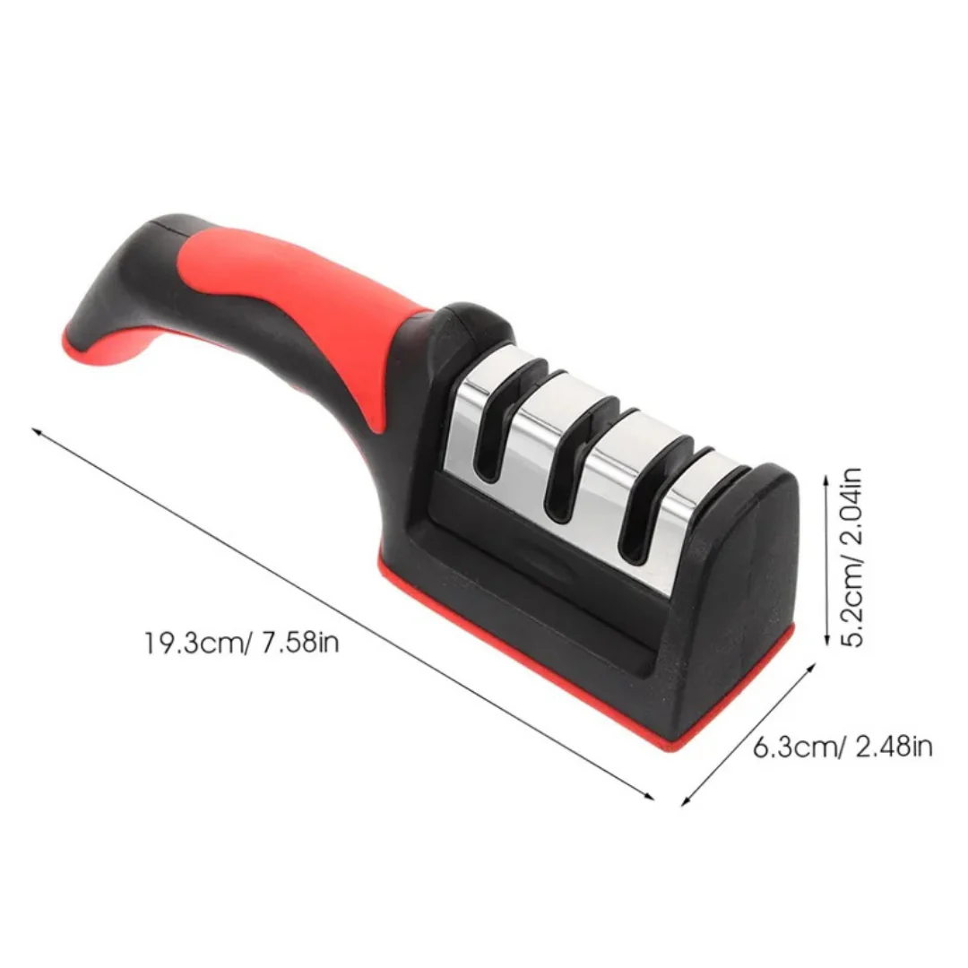 3-STAGE KNIFE SHARPENER – REPAIR, SHARPEN & POLISH DULL KNIVES IN SECONDS