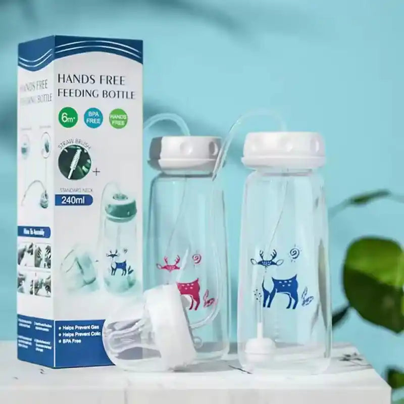 Hands-Free Anti-Colic Baby Feeding Bottle | BPA-Free 240ml